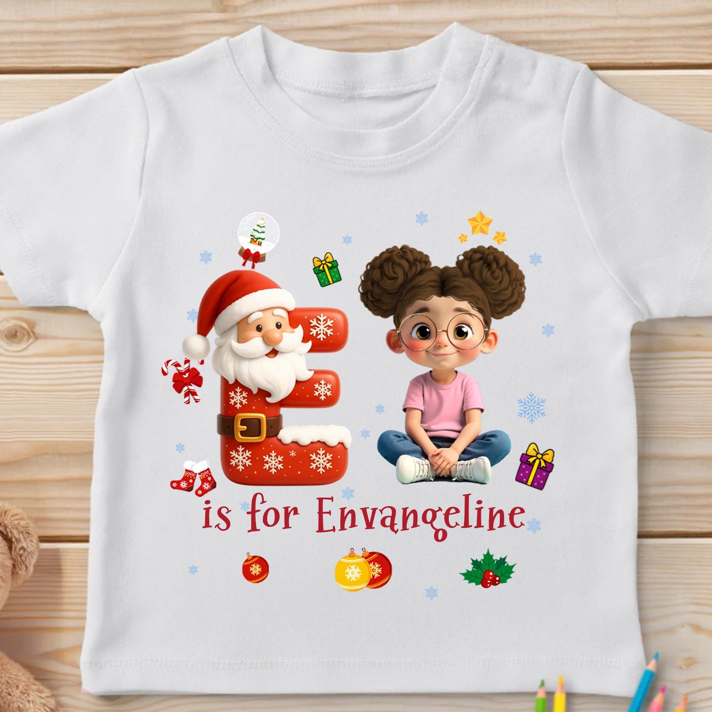 ___ Is For [custom] With Santa Claus And Gifts