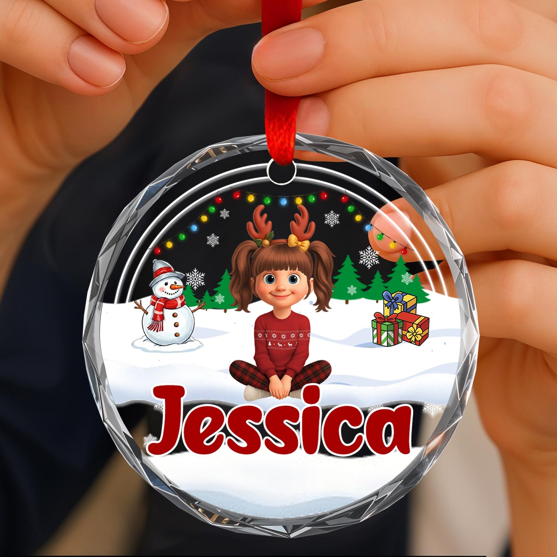 Cherish Festive Memories With Reindeer Antlers And Snowman