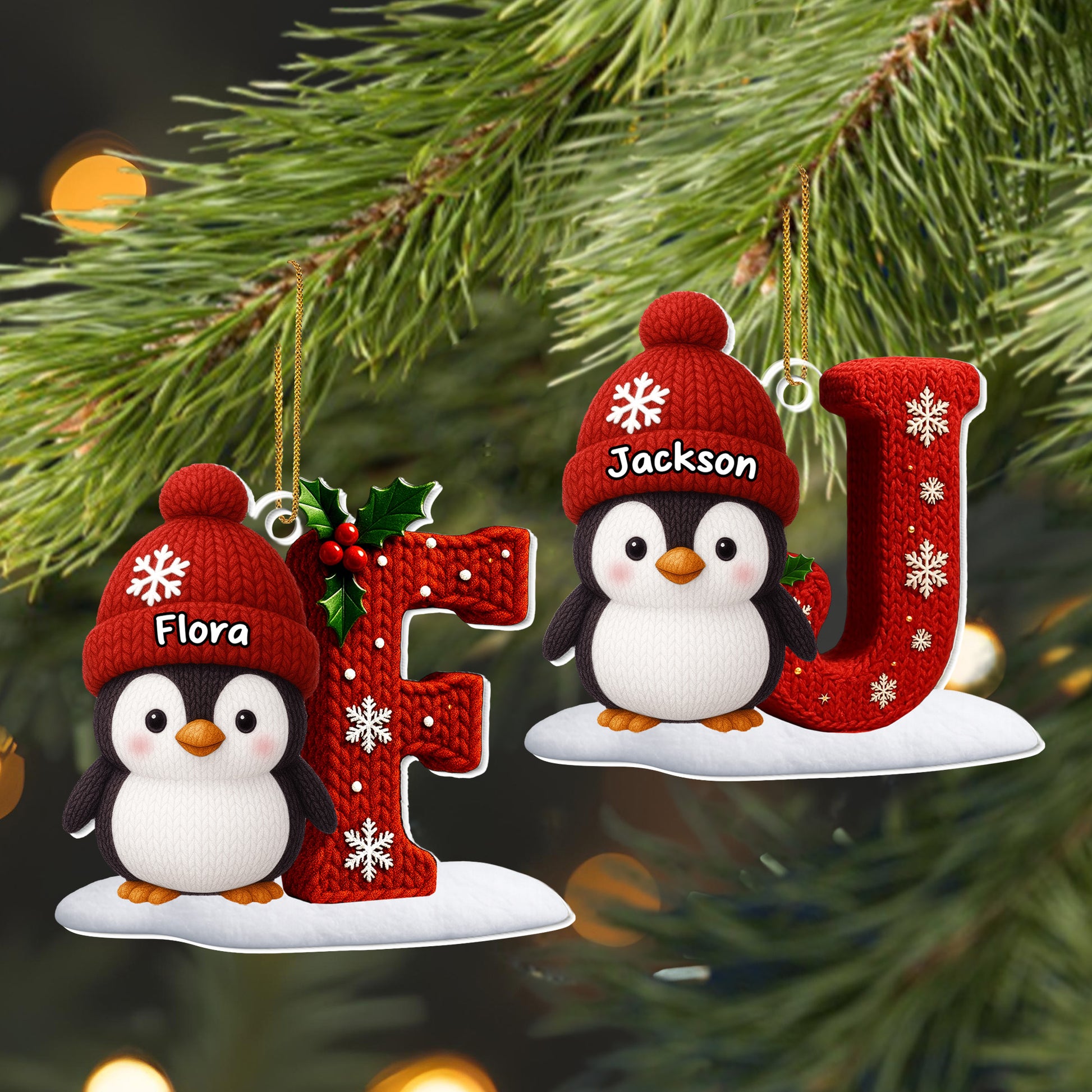 Charming Penguin With Knitted Winter Design