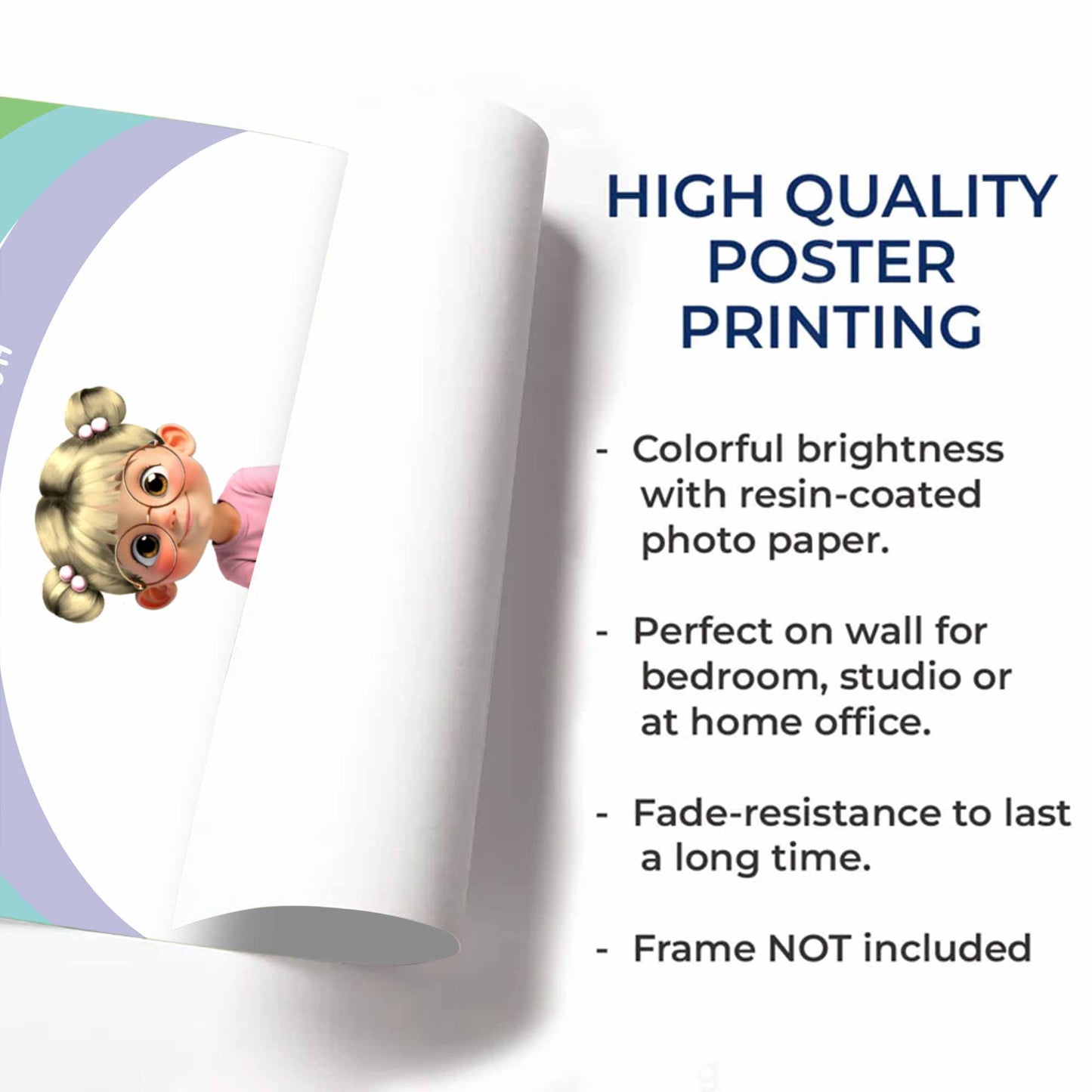 I Am Brave, I Am Kind, Inspirational Rainbow Poster