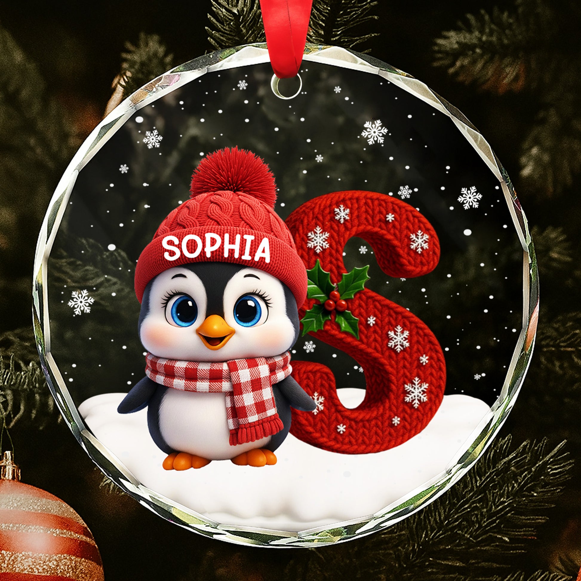 A Warm Winter Wish Personalized With Penguin And Snow
