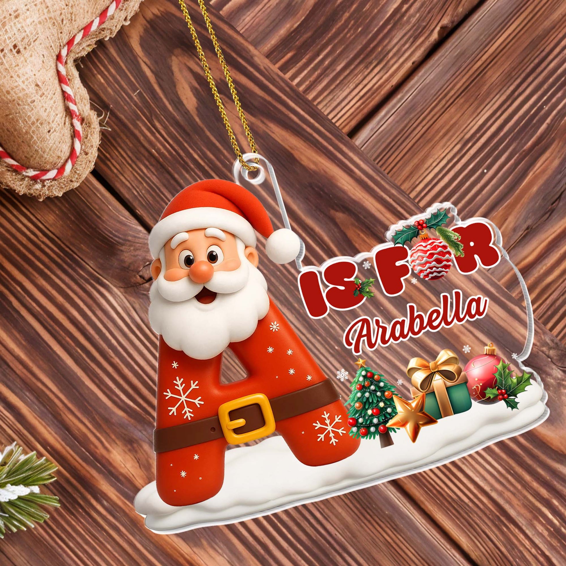 Is For [Custom Name] Santa Claus And Christmas Gifts