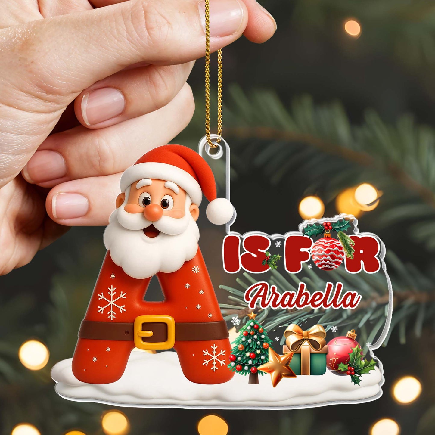 Is For [Custom Name] Santa Claus And Christmas Gifts