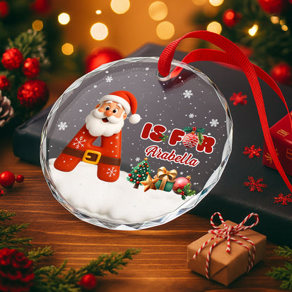 Is For [Name] With Santa Claus And Christmas Tree