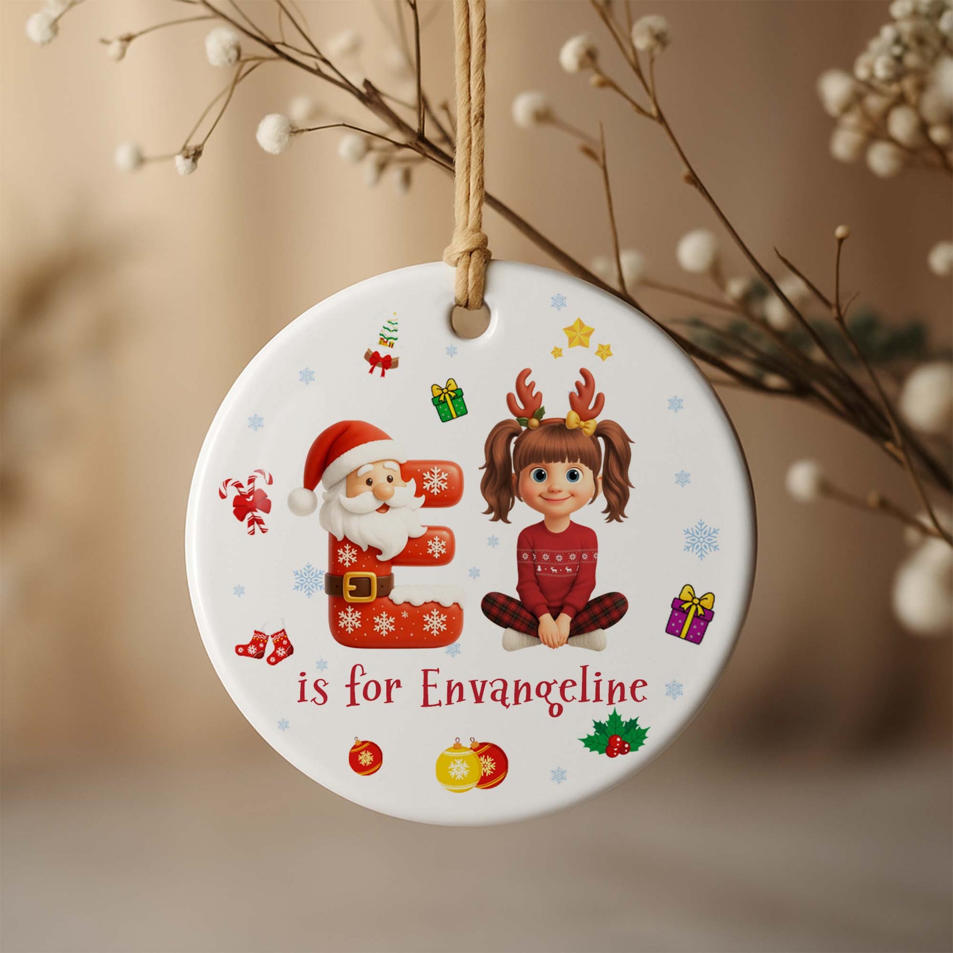 Celebrating Holiday Spirit With Santa and Snowflakes