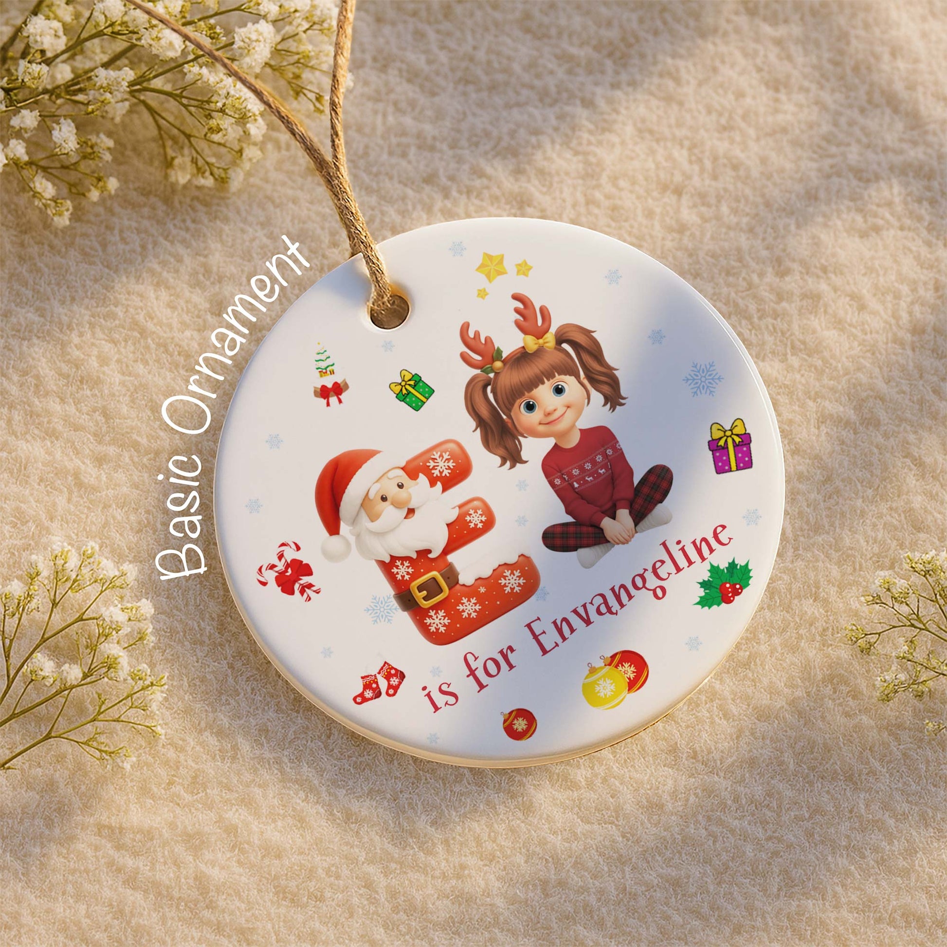 Celebrating Holiday Spirit With Santa and Snowflakes