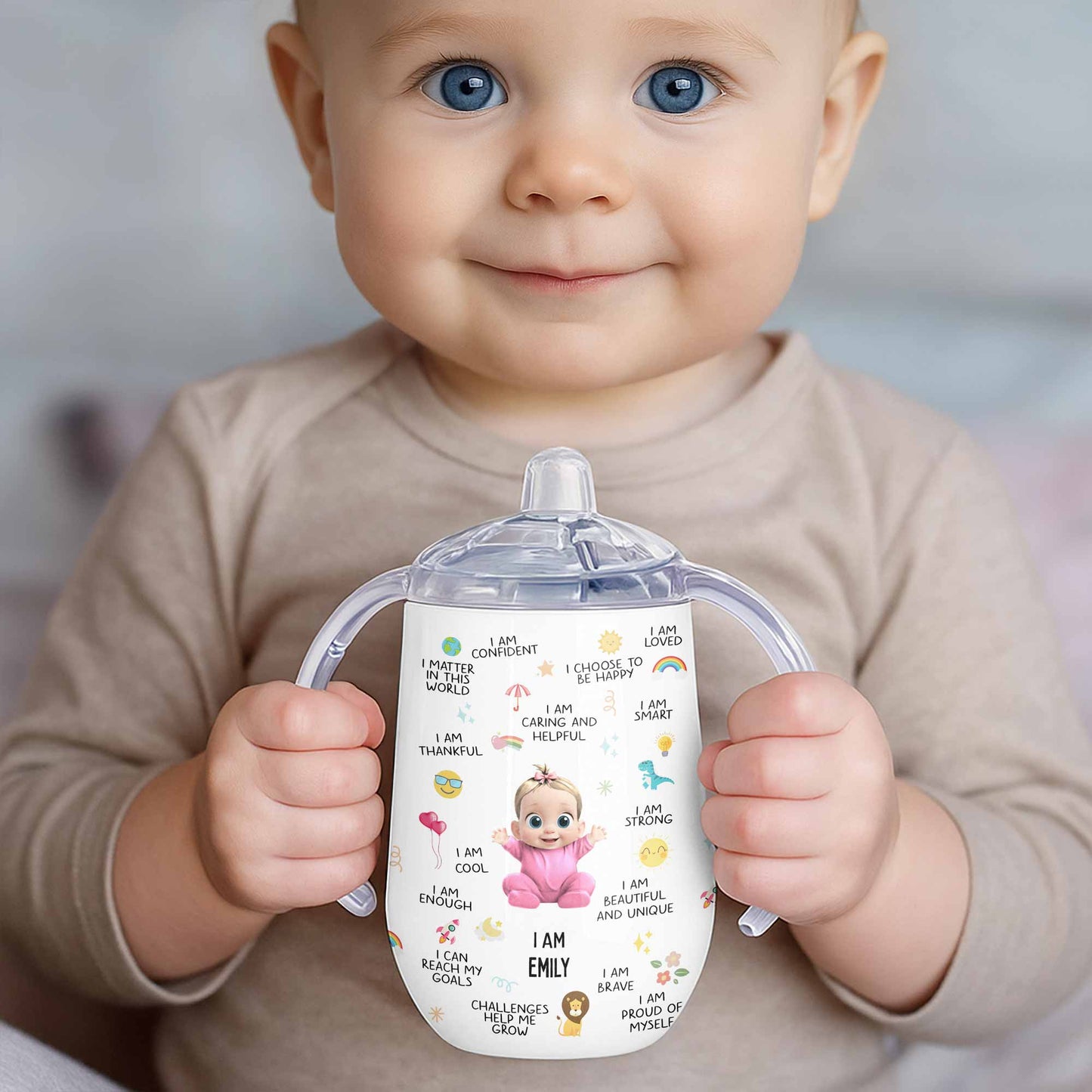 I Am Strong, Beautiful And Unique Sippy Cup