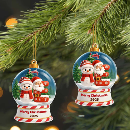 Merry Christmas Santa Claus and Snowman Design