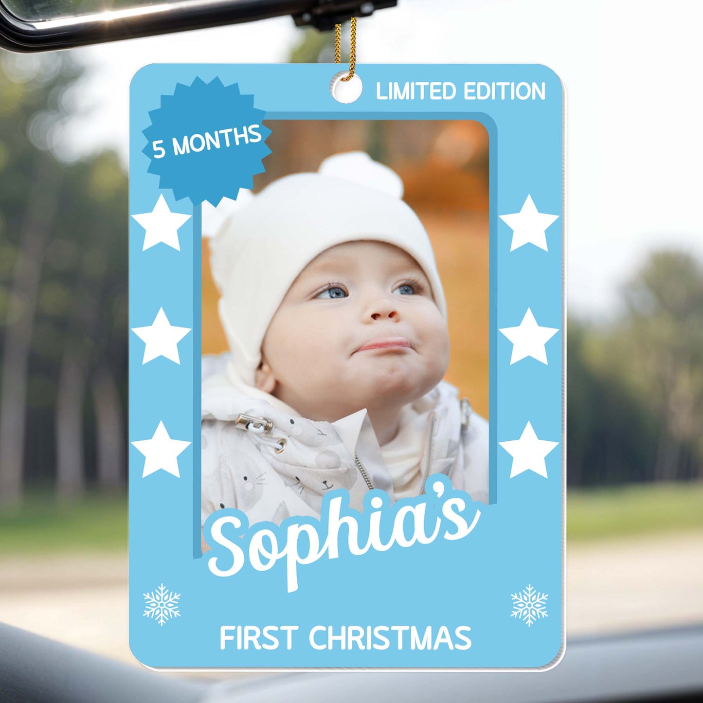 First Christmas, Celebrate With Snowflakes And Stars