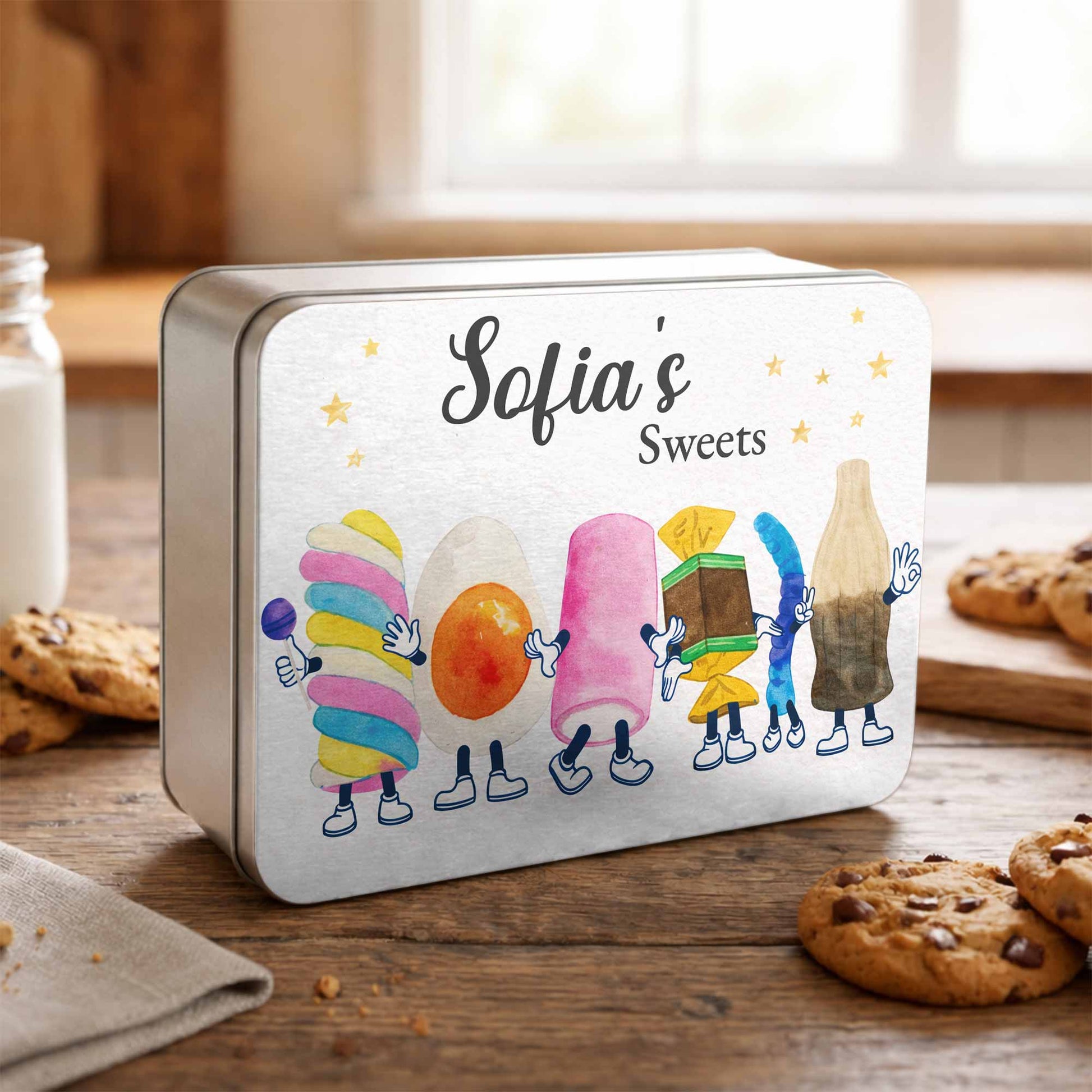 Sweets With Cute Cartoon Marshmallow And Candy Characters