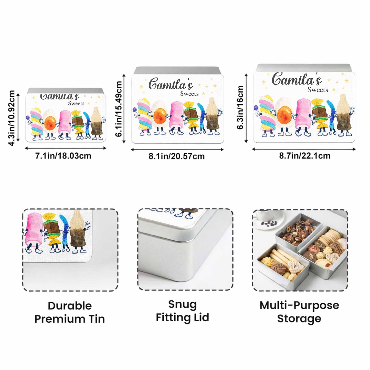 Sweets With Cute Cartoon Marshmallow And Candy Characters