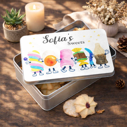 Sweets With Cute Cartoon Marshmallow And Candy Characters