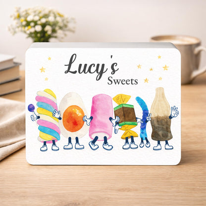 Sweets With Cute Cartoon Marshmallow And Candy Characters