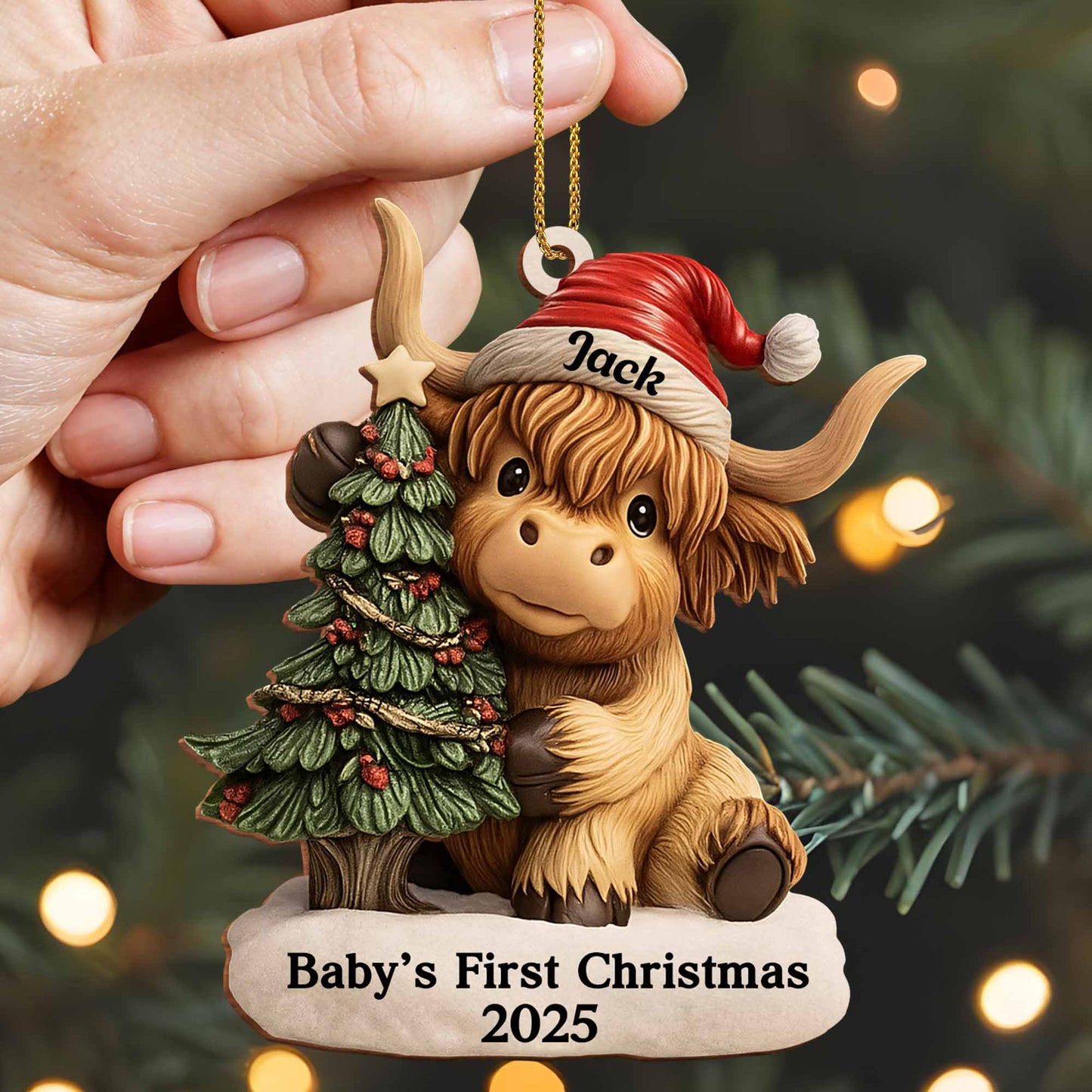 Baby's First Christmas With Bullock And Tree