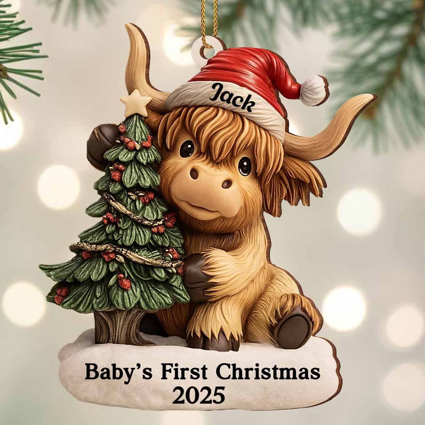 Baby's First Christmas With Bullock And Tree