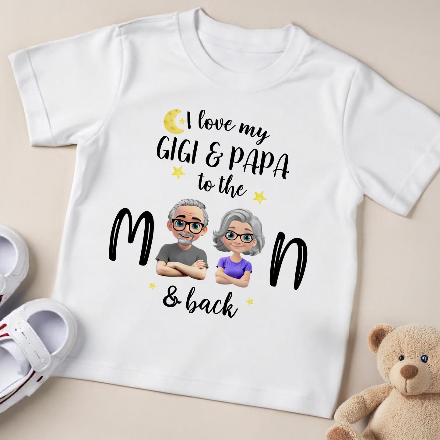I Love My Gigi And Papa To The Moon And Back
