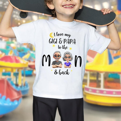 I Love My Gigi And Papa To The Moon And Back