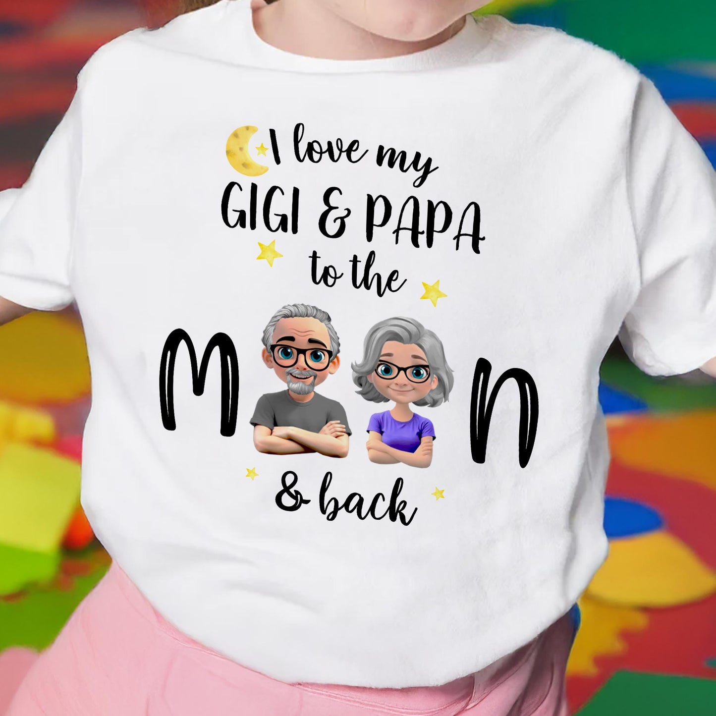 I Love My Gigi And Papa To The Moon And Back