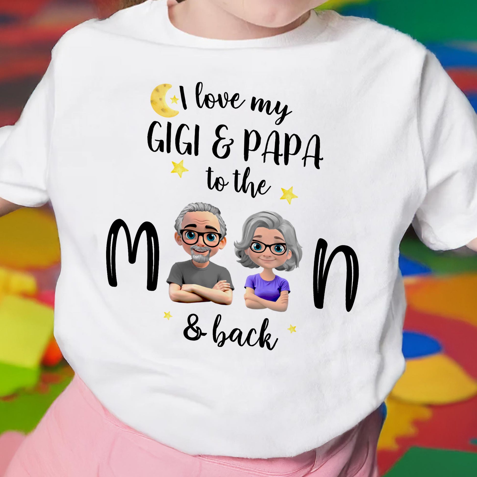 I Love My Gigi And Papa To The Moon And Back