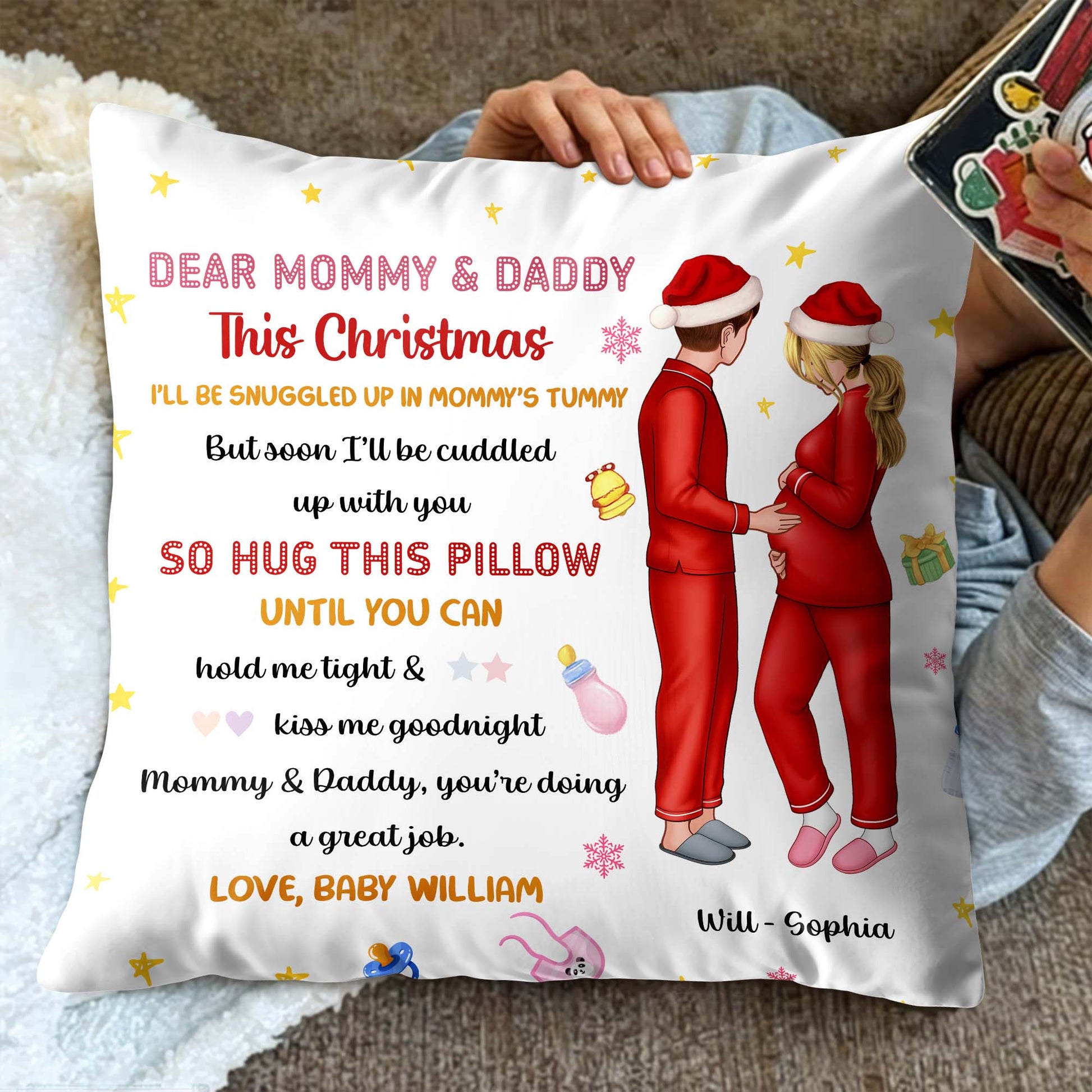 Dear Mommy & Daddy This Christmas, Pregnant Couple With Stars