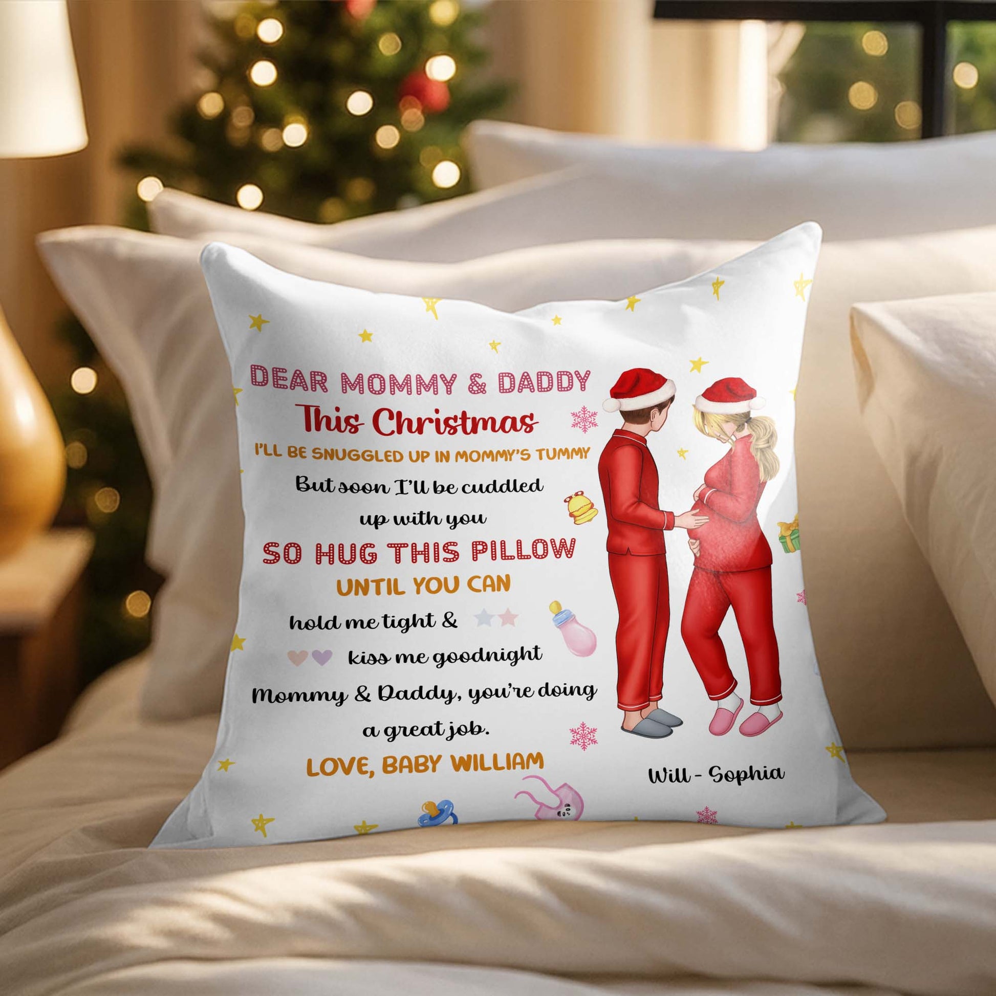 Dear Mommy & Daddy This Christmas, Pregnant Couple With Stars