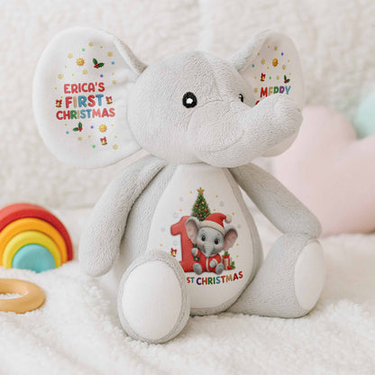 My 1st Christmas With Elephant, Tree, And Gifts