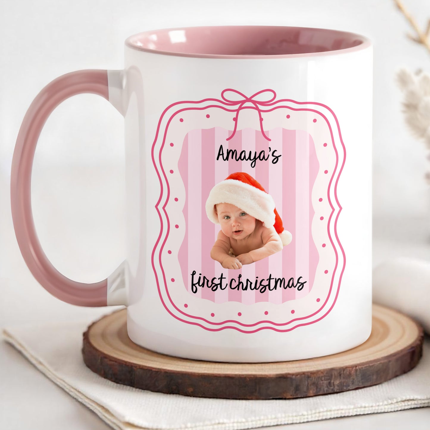 First Christmas, Baby With Christmas Hat