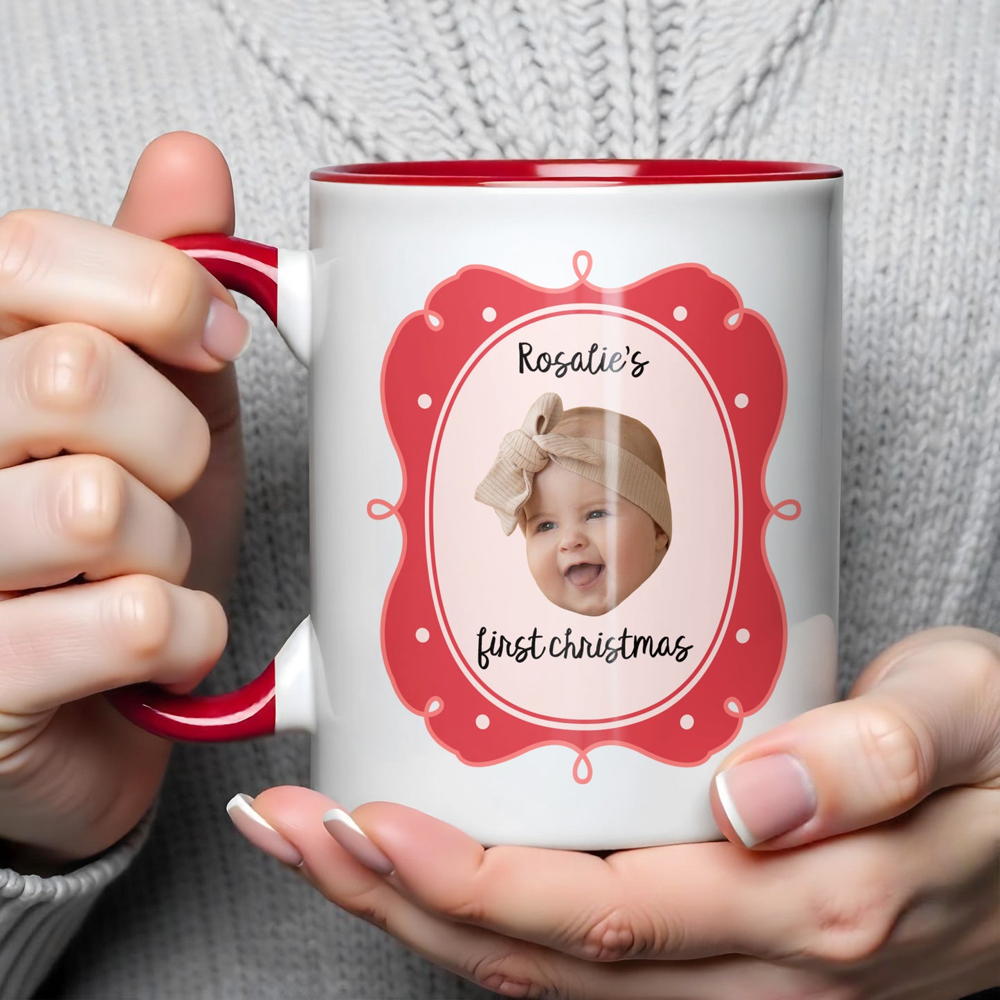 First Christmas, Baby With Christmas Hat