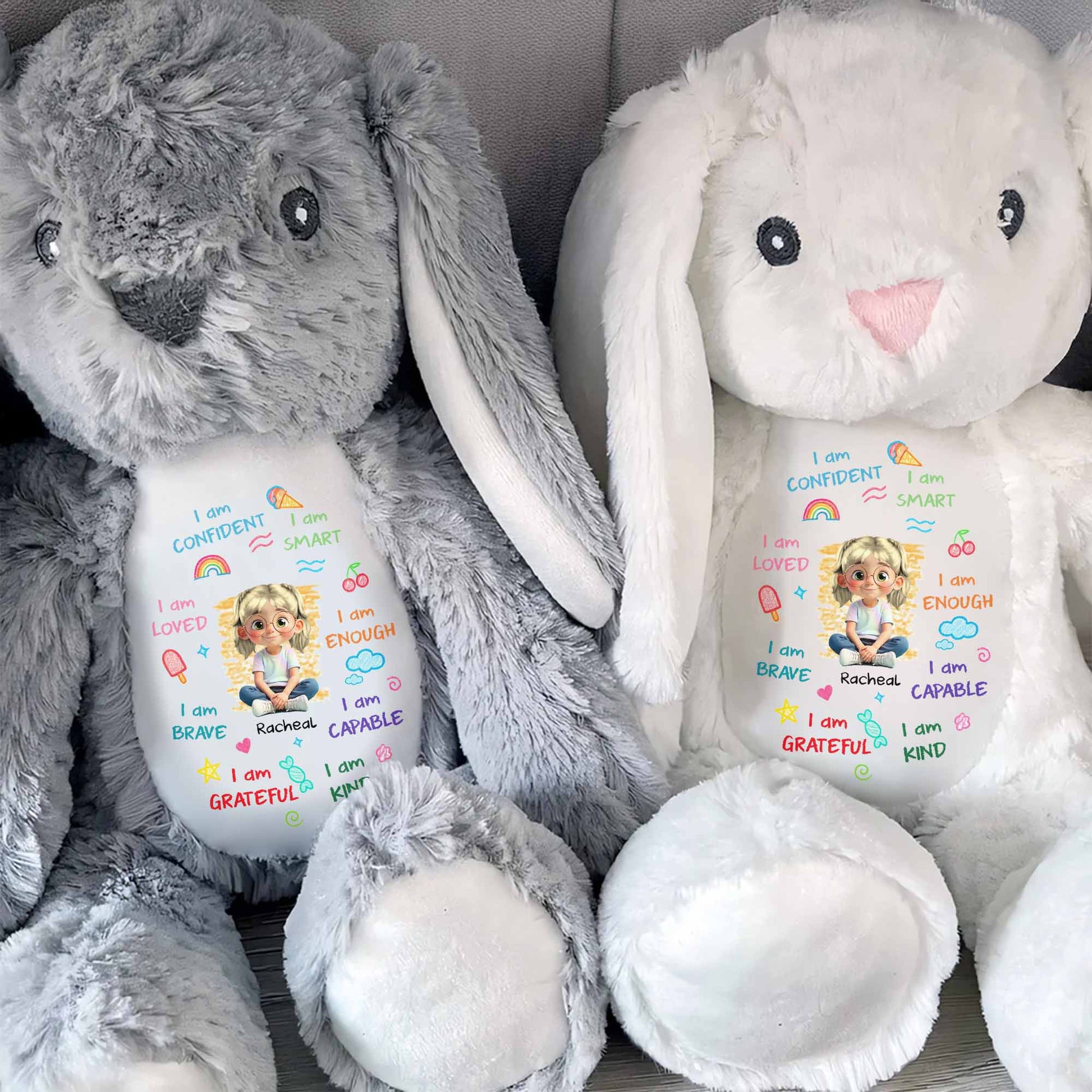 I Am Confident, I Am Smart, Loved Bunny Design