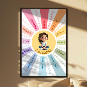 I Am Special And Loved, Cartoon Girl Inspirational