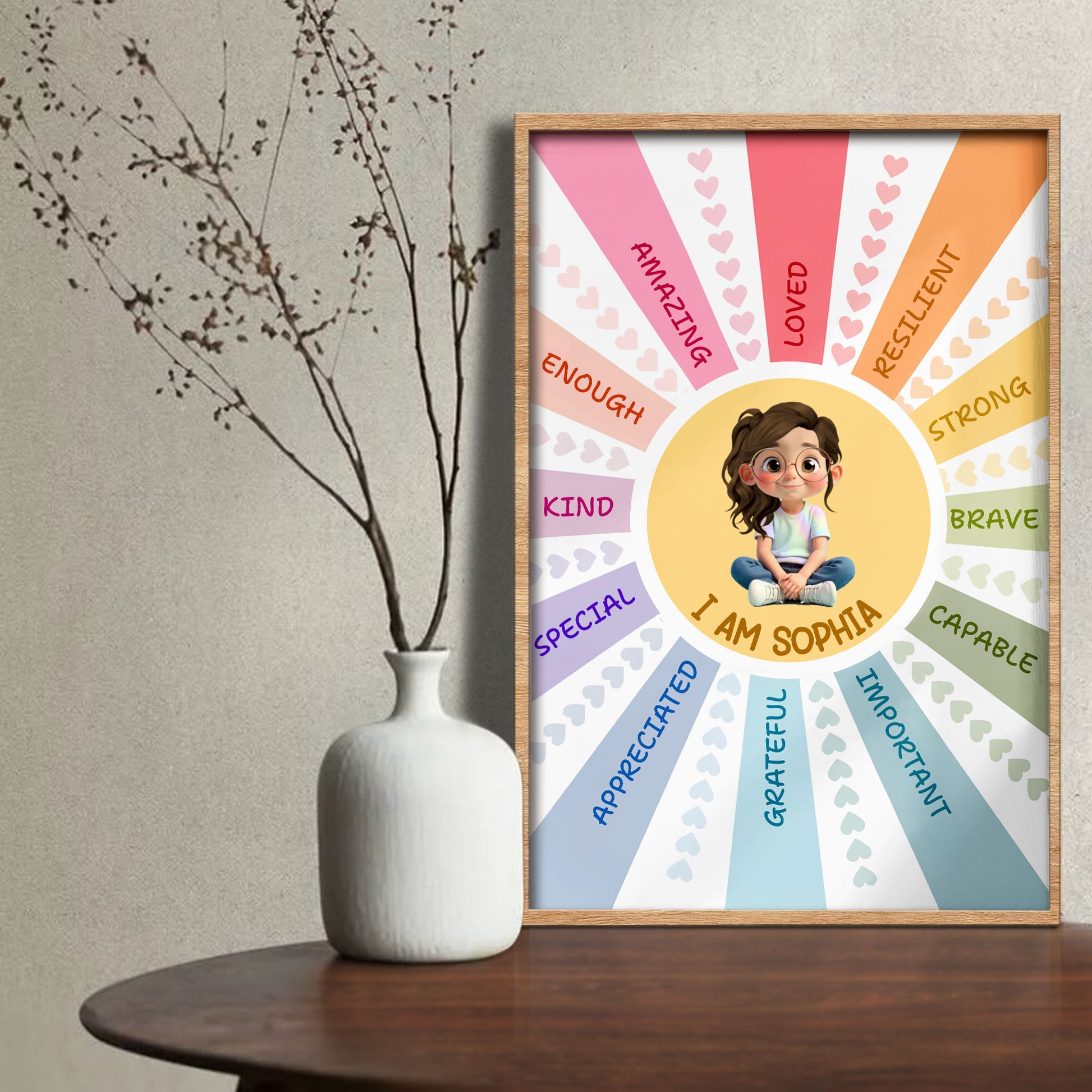 I Am Special And Loved, Cartoon Girl Inspirational