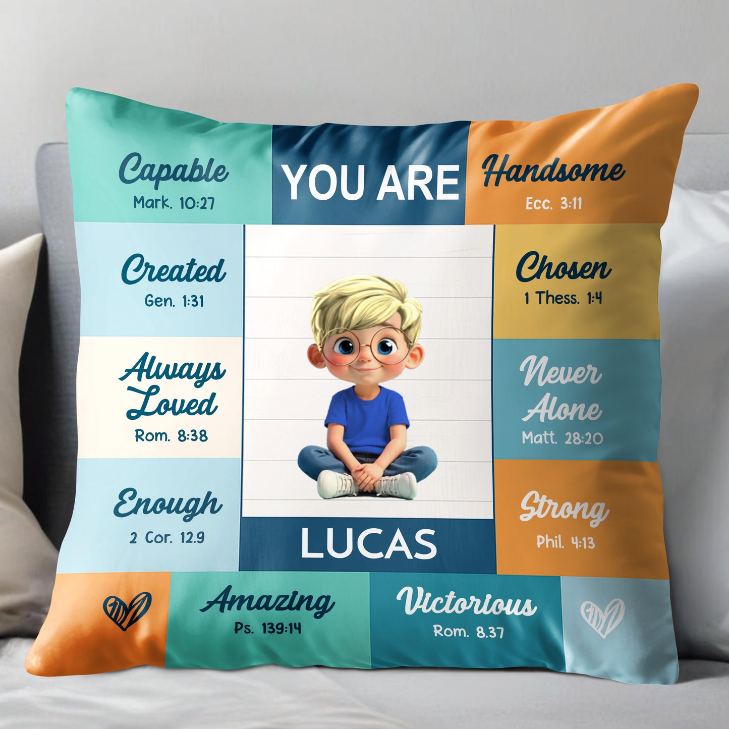 You Are Capable, Amazing, Inspirational Pillow