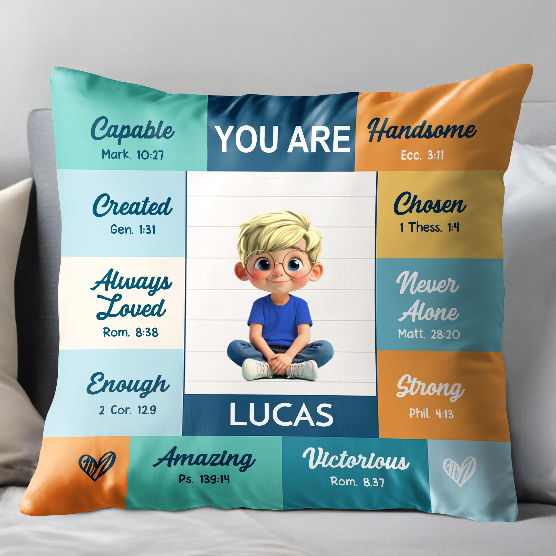 You Are Capable, Amazing, Inspirational Pillow