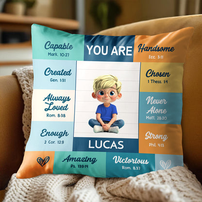 You Are Capable, Amazing, Inspirational Pillow