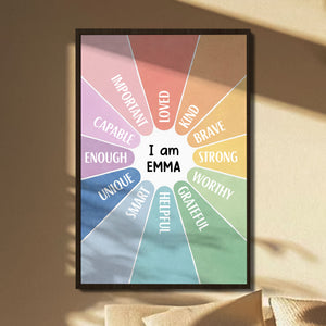 I Am Important, Capable, Enough, Unique, Poster