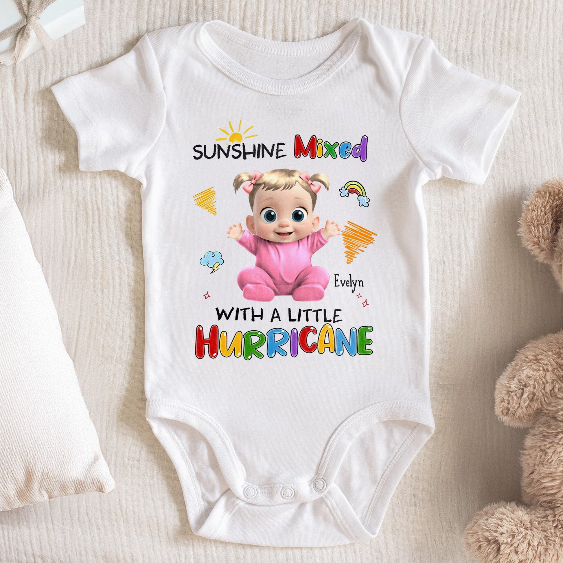 Sunshine Mixed With A Little Hurricane Baby Design