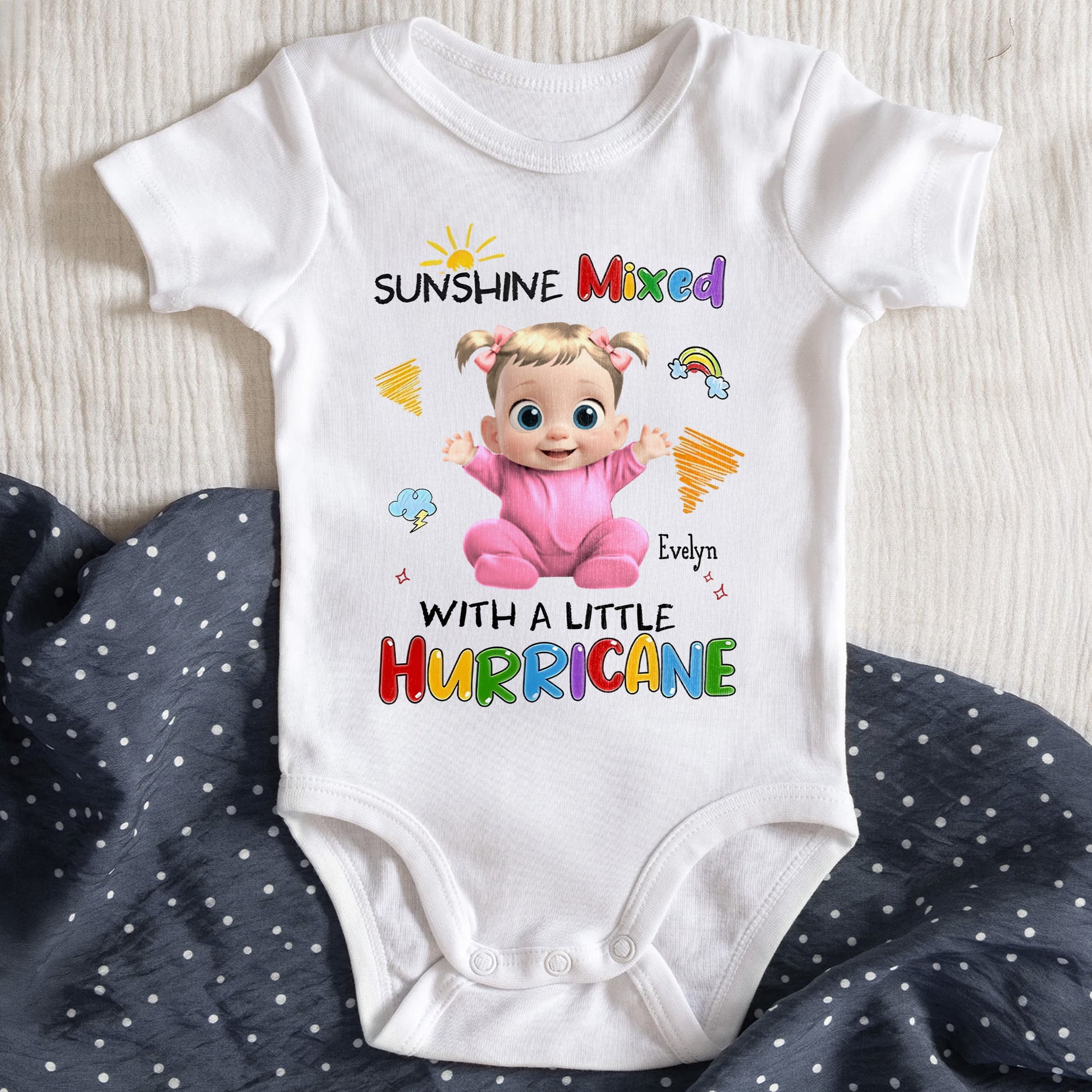 Sunshine Mixed With A Little Hurricane Baby Design