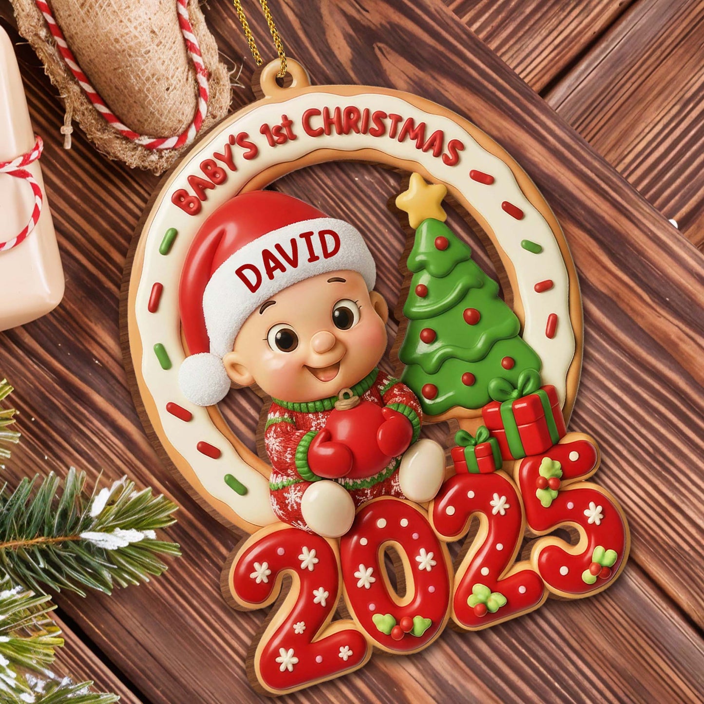 Baby's 1st Christmas With Baby and Christmas Tree