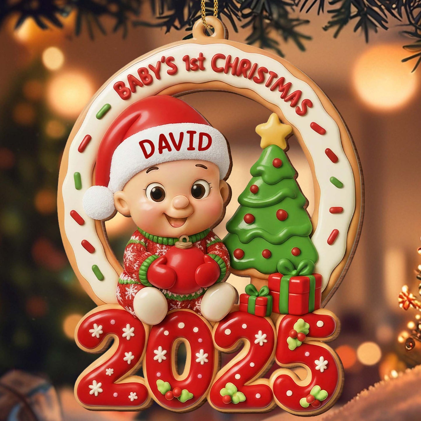 Baby's 1st Christmas With Baby and Christmas Tree