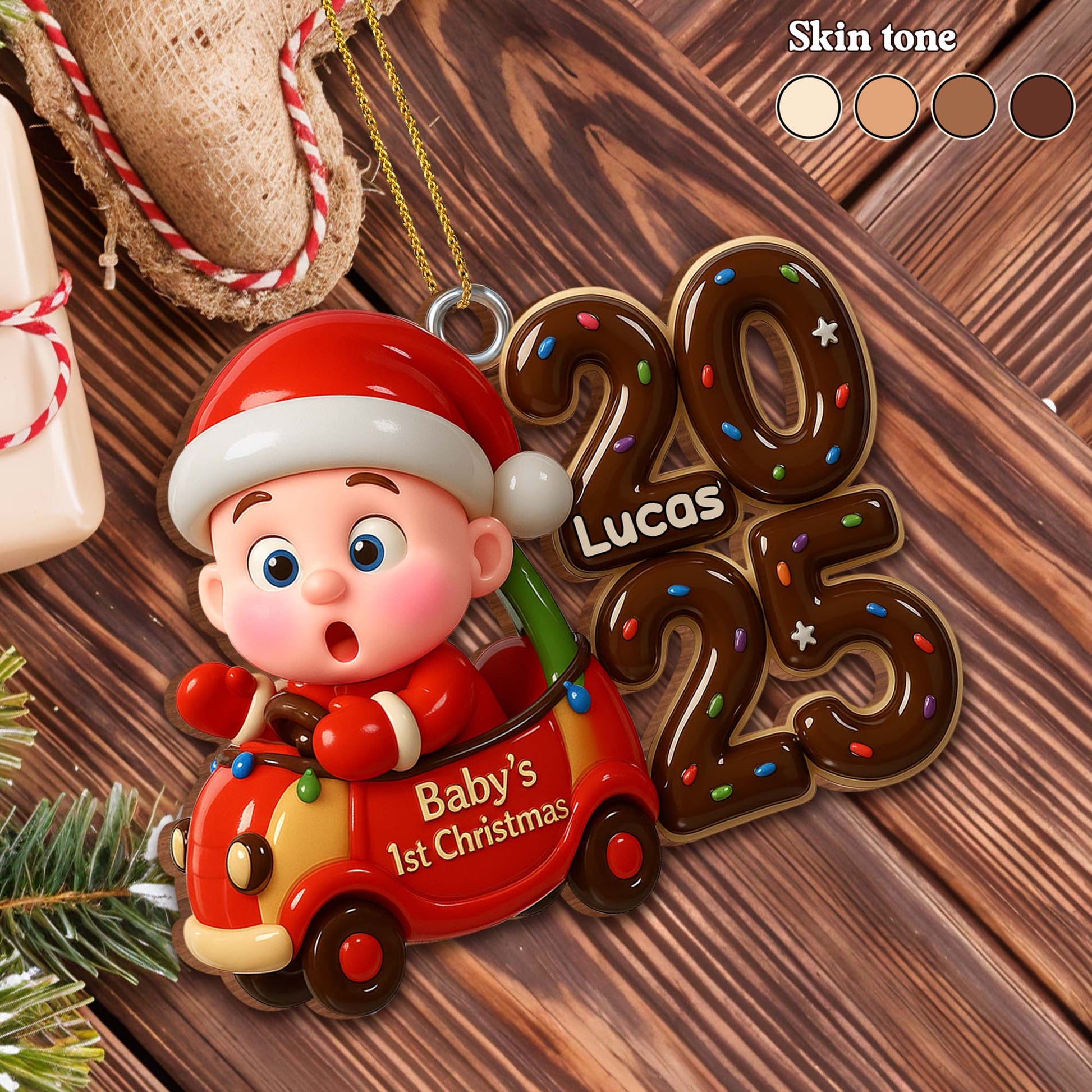 Baby's 1st Christmas, Baby In Santa Outfit