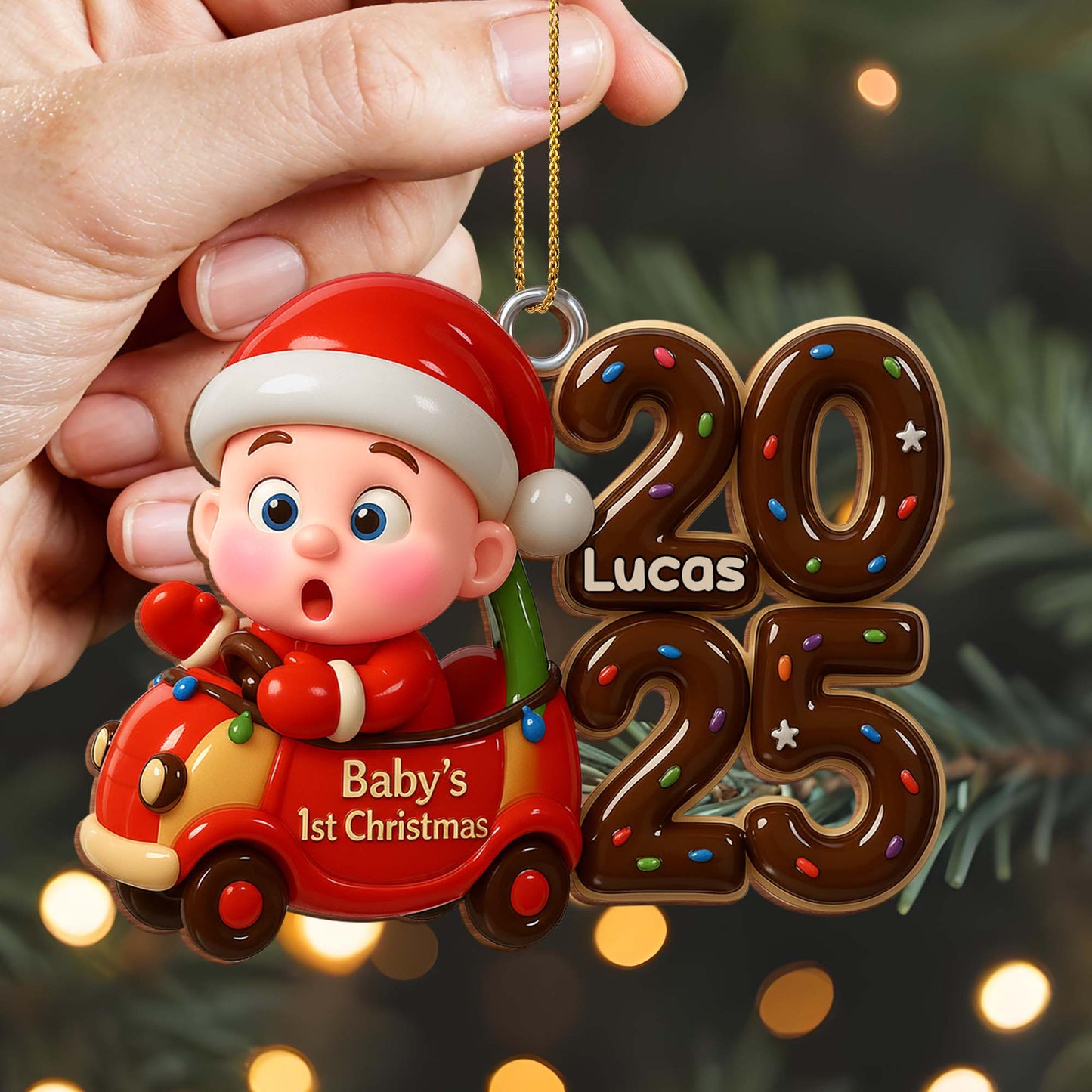 Baby's 1st Christmas, Baby In Santa Outfit