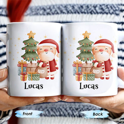 Celebrate The Joy Of The Holiday Season With Santa And Christmas Tree