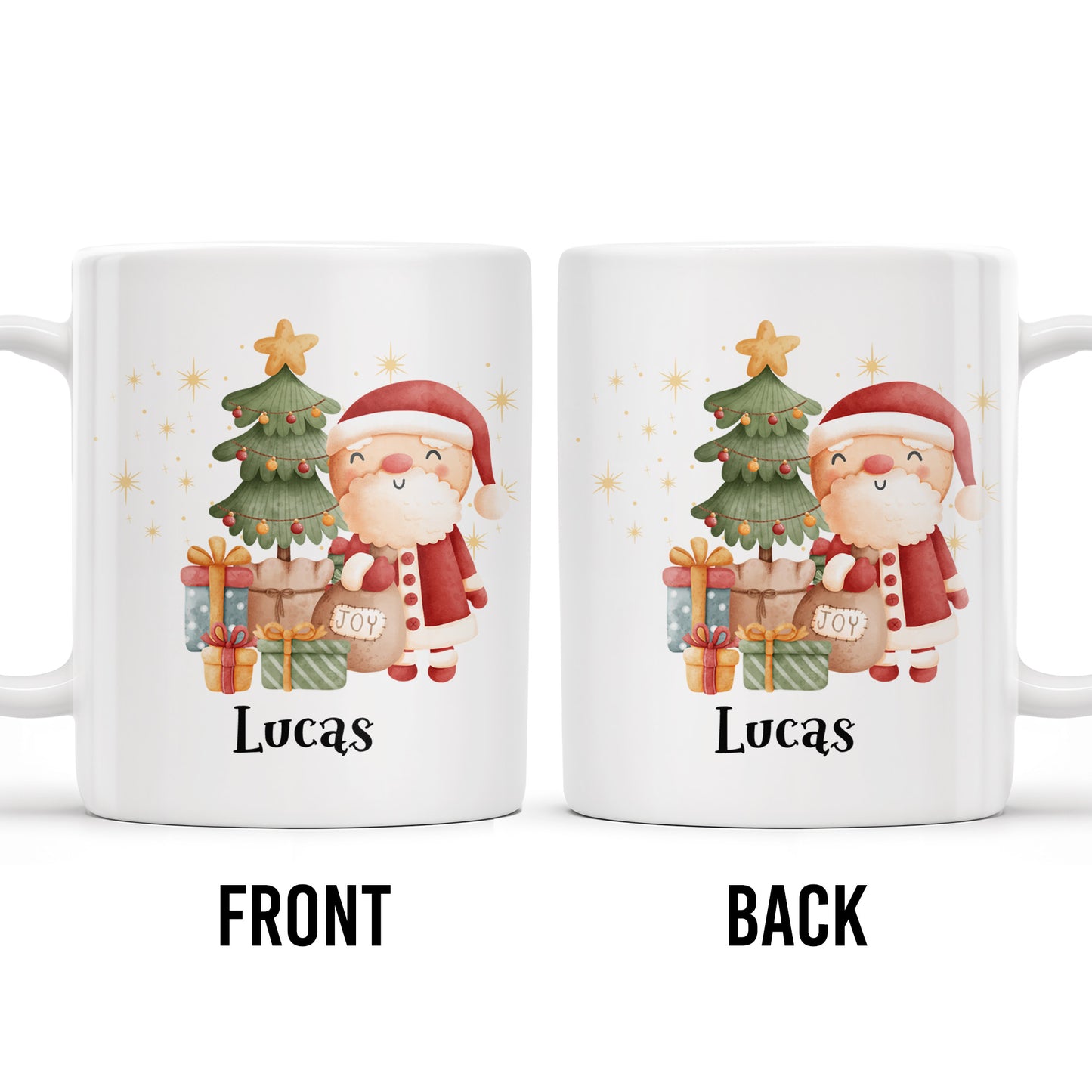 Celebrate The Joy Of The Holiday Season With Santa And Christmas Tree