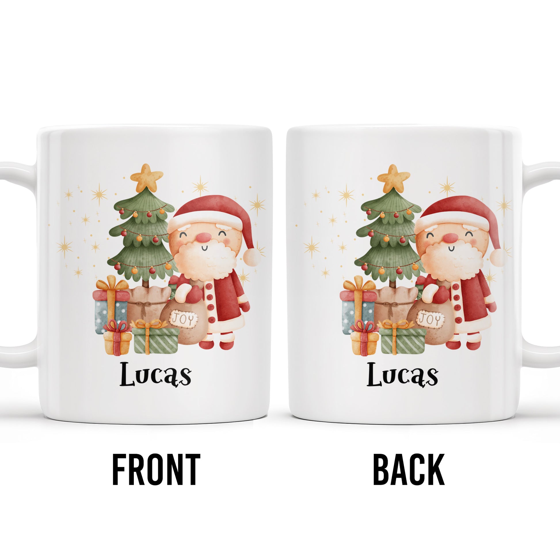 Celebrate The Joy Of The Holiday Season With Santa And Christmas Tree