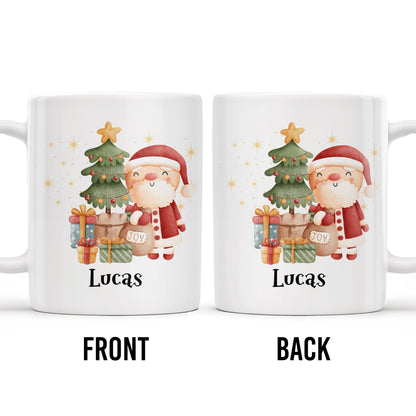 Celebrate The Joy Of The Holiday Season With Santa And Christmas Tree