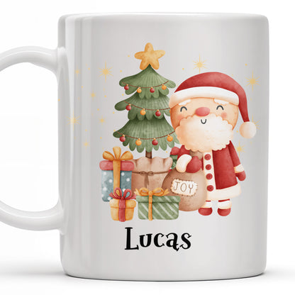 Celebrate The Joy Of The Holiday Season With Santa And Christmas Tree