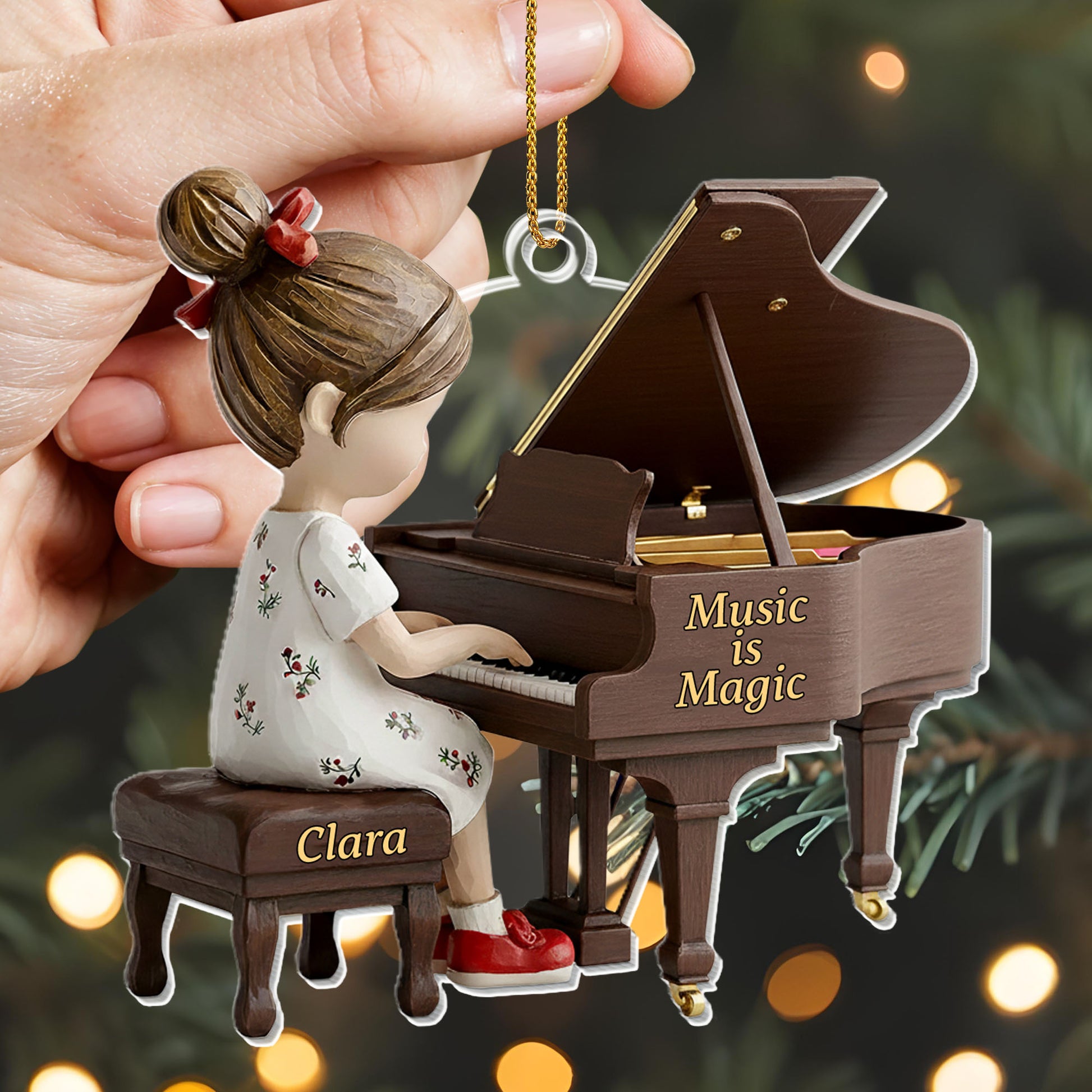 Music Is Magic Piano Ornament