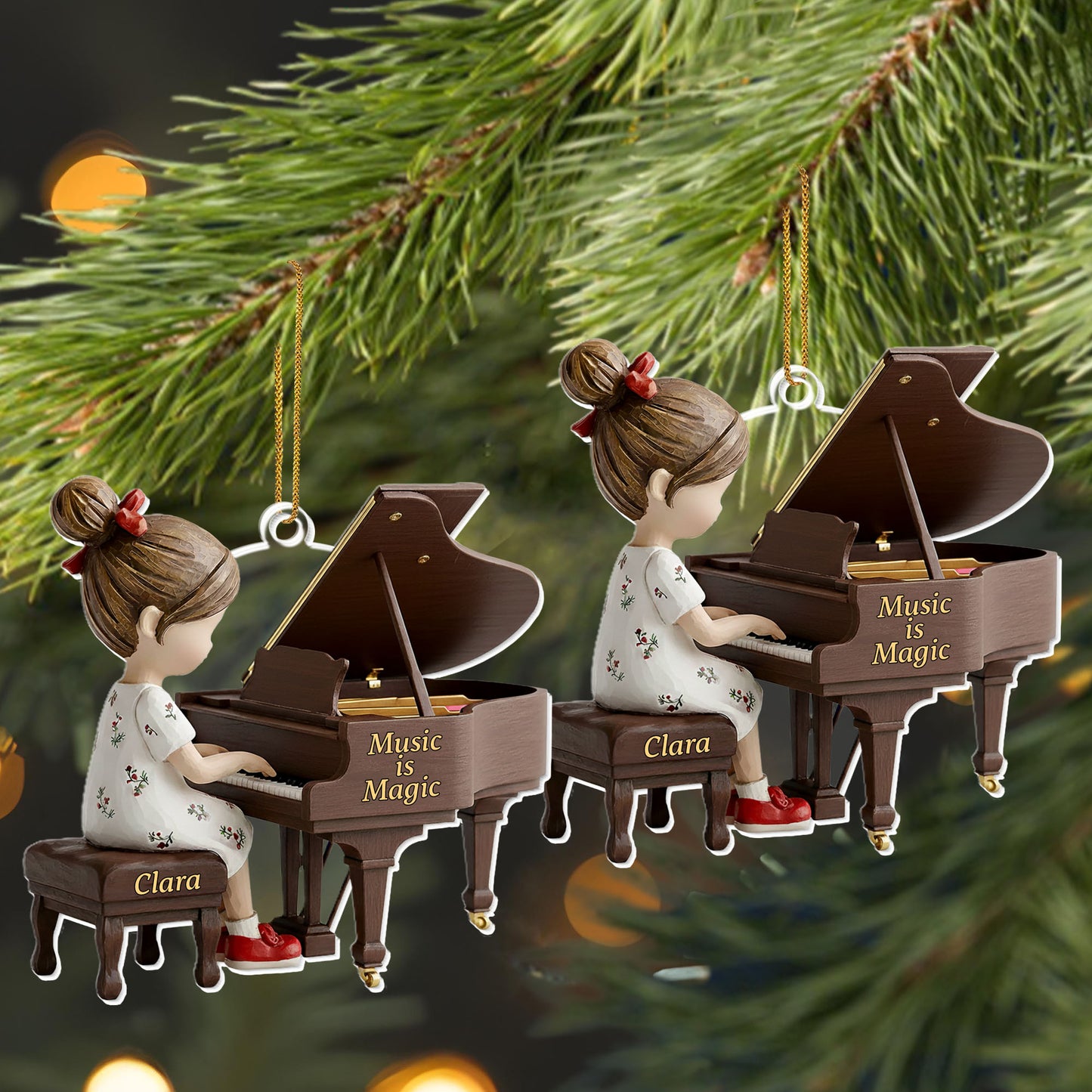 Music Is Magic Piano Ornament