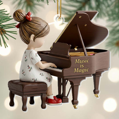 Music Is Magic Piano Ornament