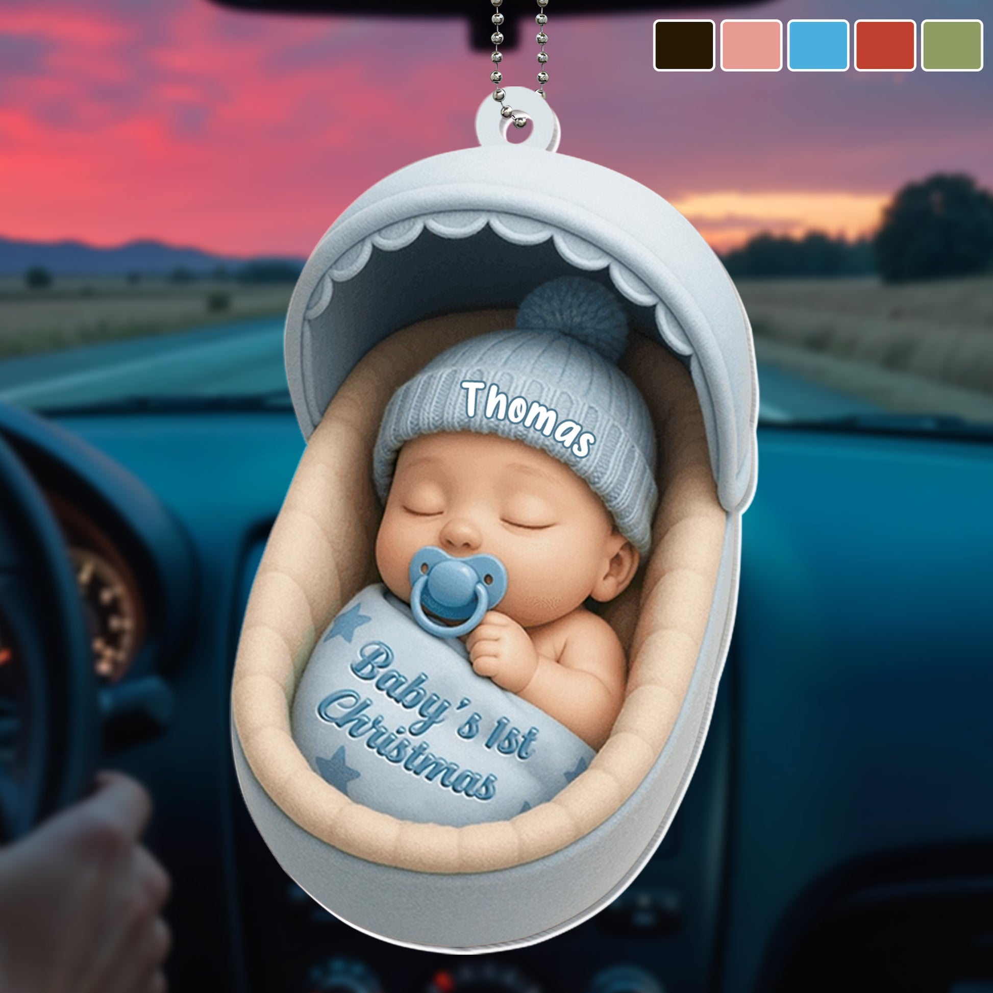 Baby's 1st Christmas With Cute Sleeping Baby